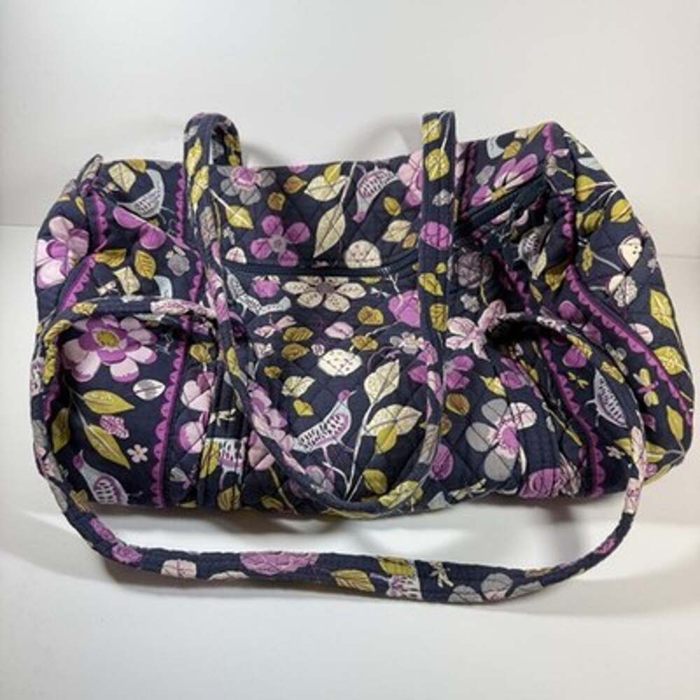 Vera Bradley Quilted Cotton Duffle Bag retired Floral Nightingale Pattern